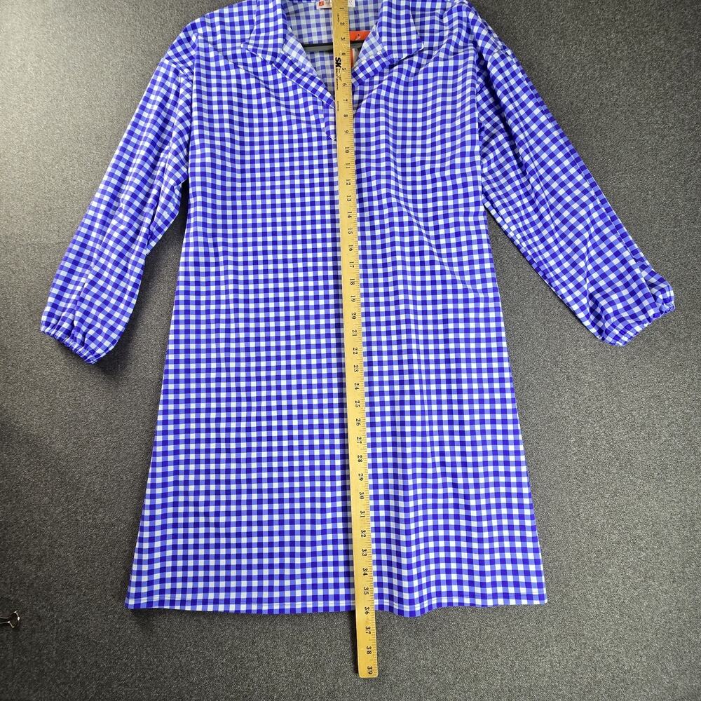 Jude Connally Shift Dress M Blue White Gingham Iris Florence Jude Cloth - Picture 6 of 9